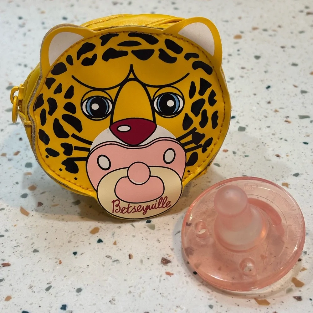 New Betseyville Betsey Johnson Leopard‎ Pacifier Holder Bag